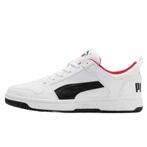 Puma Rebound Layup Lo Mens Shoes Trainers 380747-31 White Black Red Size 10